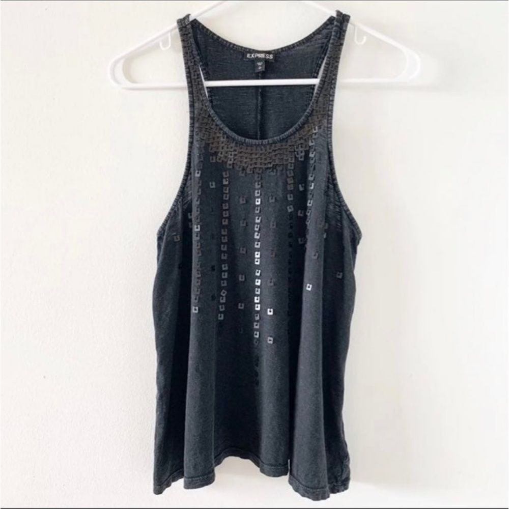 Express Charcoal Grey Racerback Tank